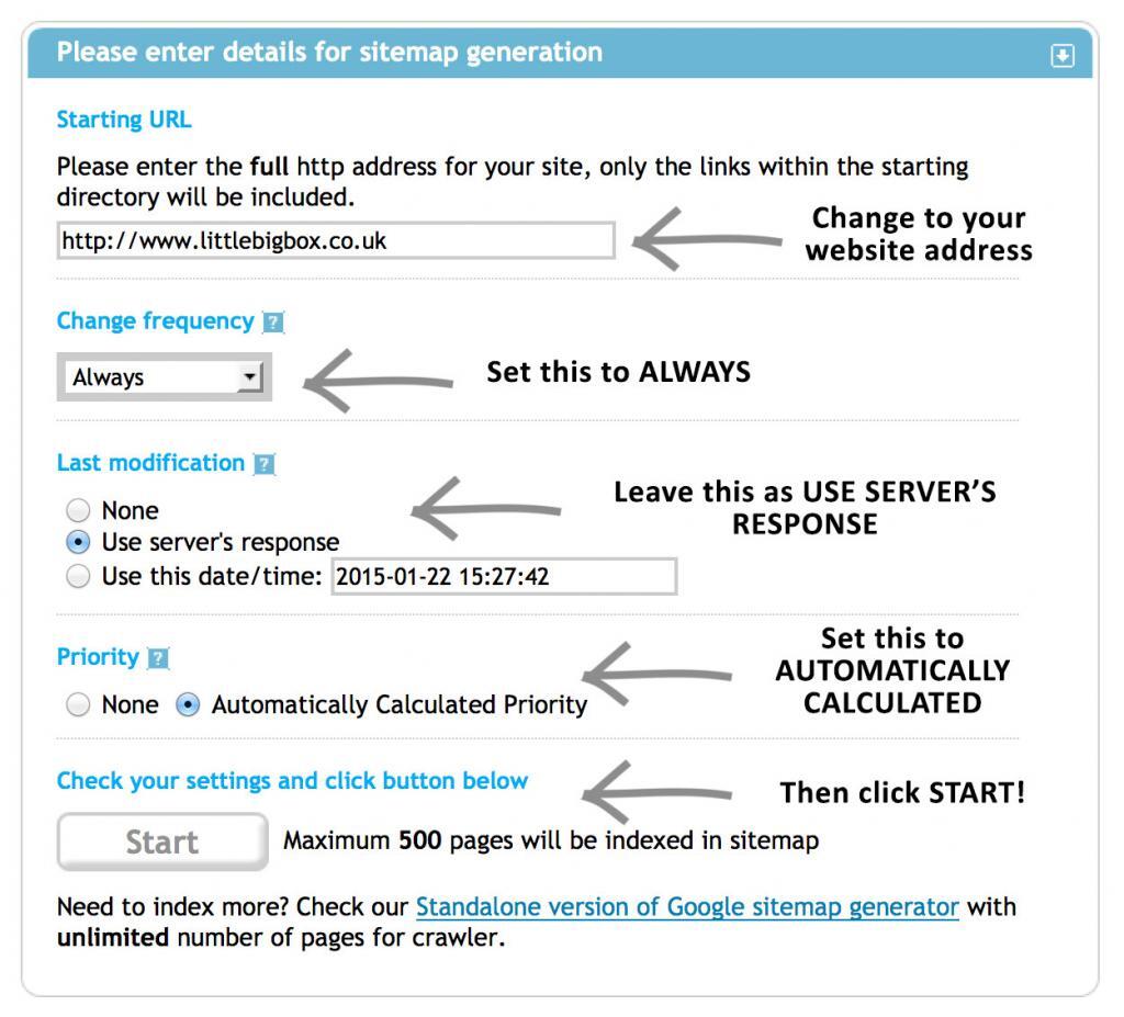 xml sitemap example for seo guide