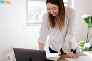 April from Littlebigbox carrying out a website audit to increase enquiries